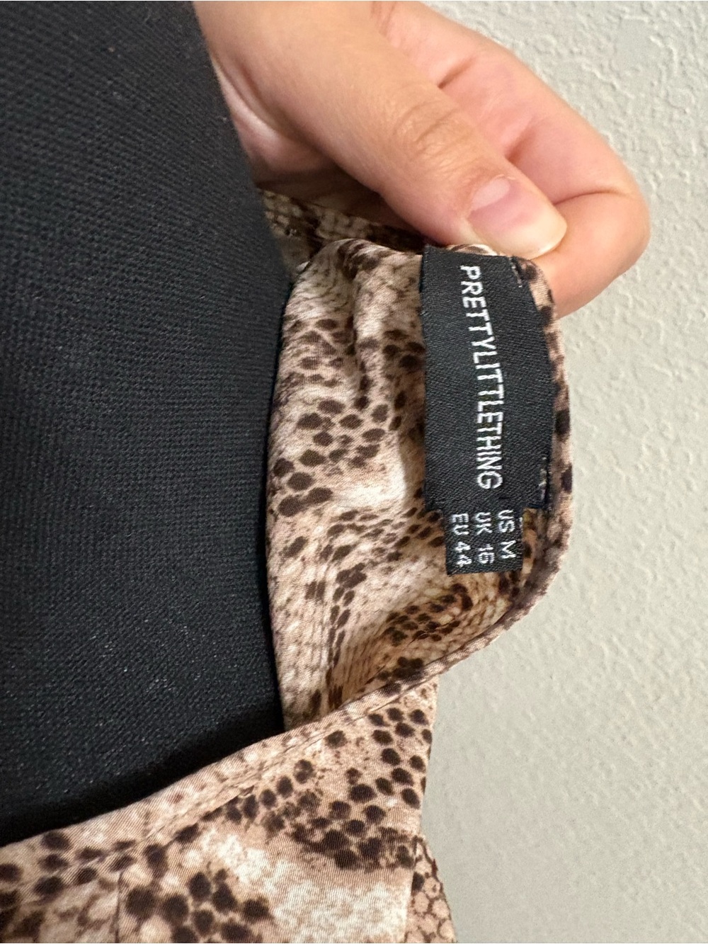 Snake Print Mini Dress with Front Twist - Picture 4 of 4